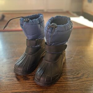 Kids' Black and Blue Winter Boots
